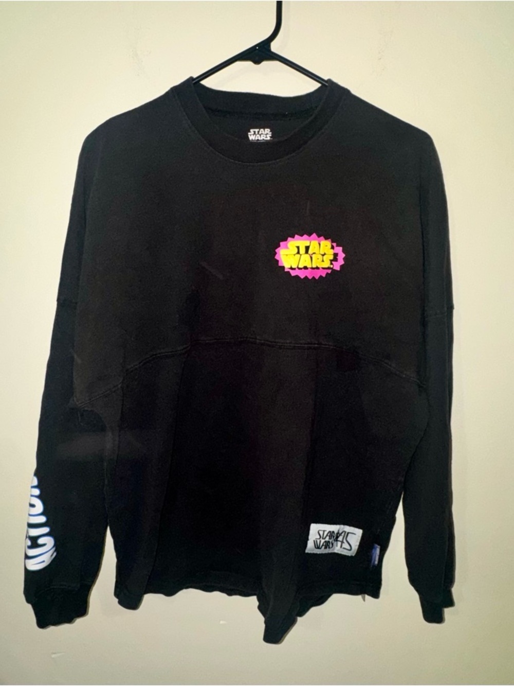 Disney Parks Star Wars Long Sleeve Vintage Action Figures Spirit Jersey